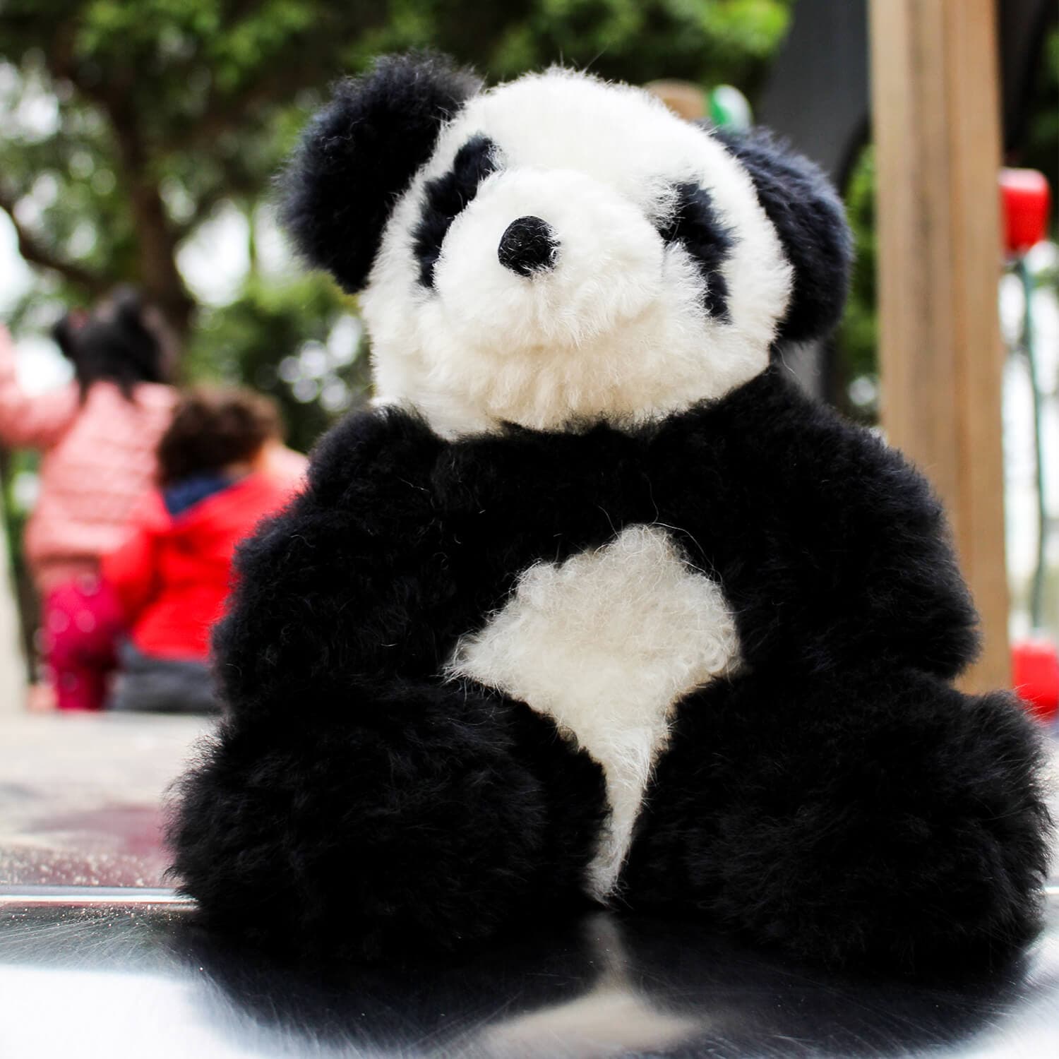 Alpaca Fur Panda Teddy Bear