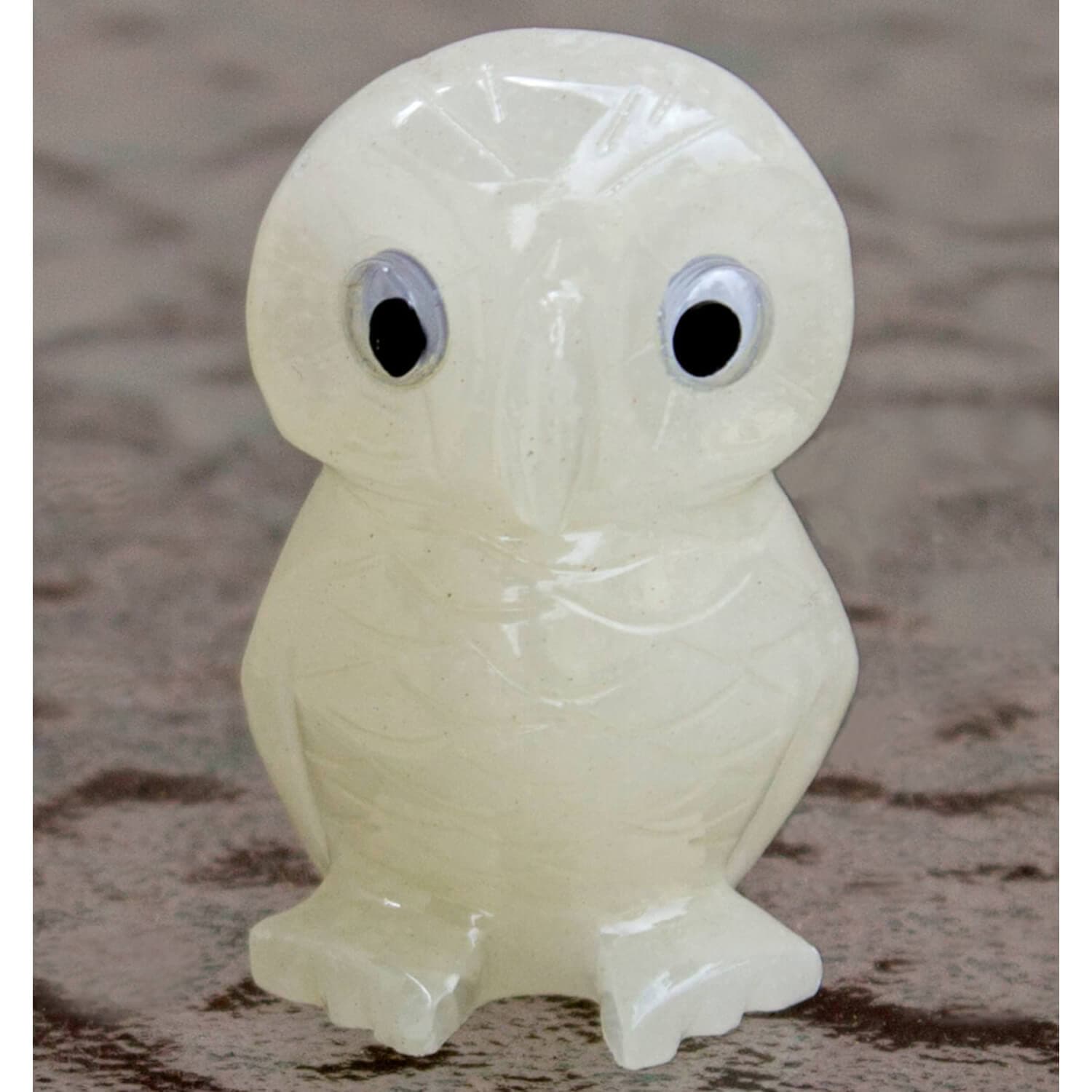 Small Carved Stone Owl Figurines