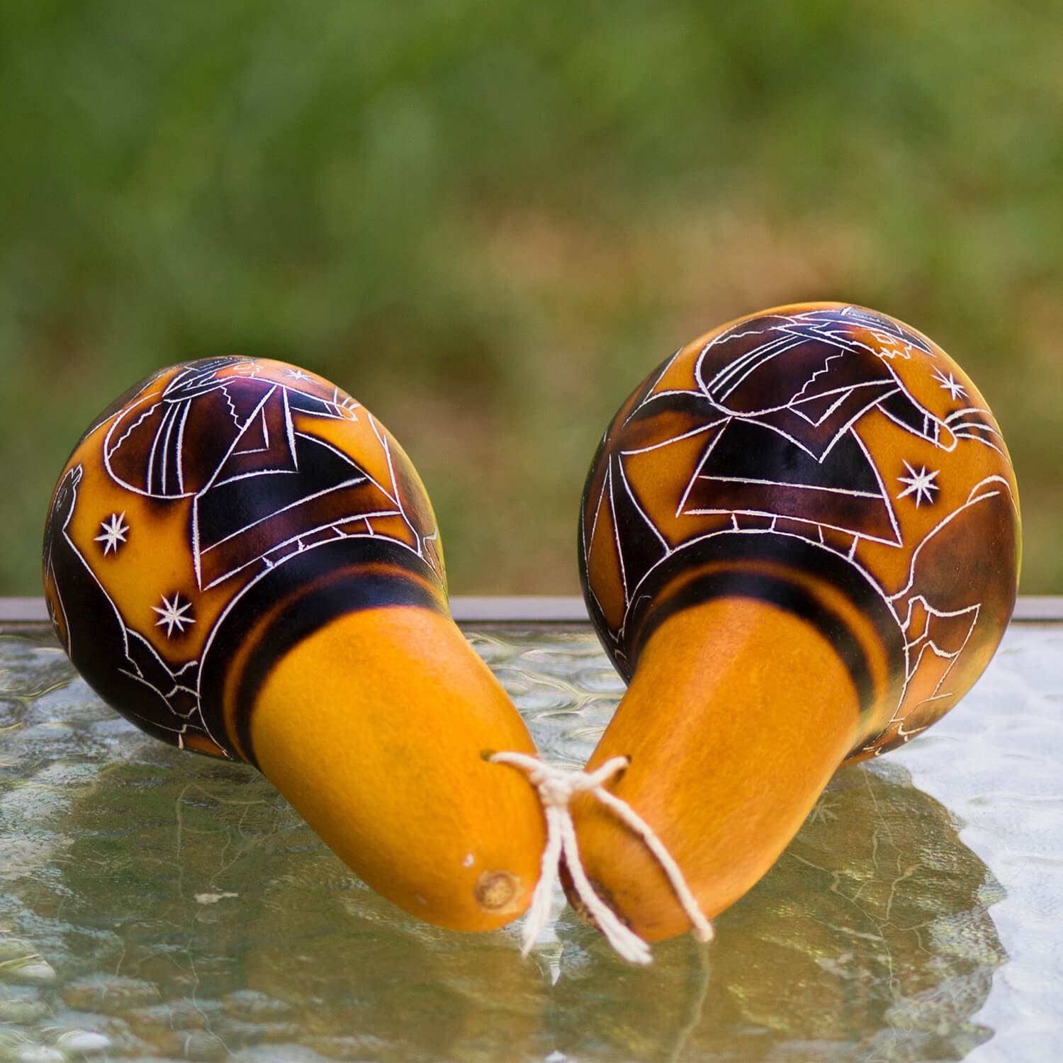 Peruvian Gourd Art that Resemble Maracas