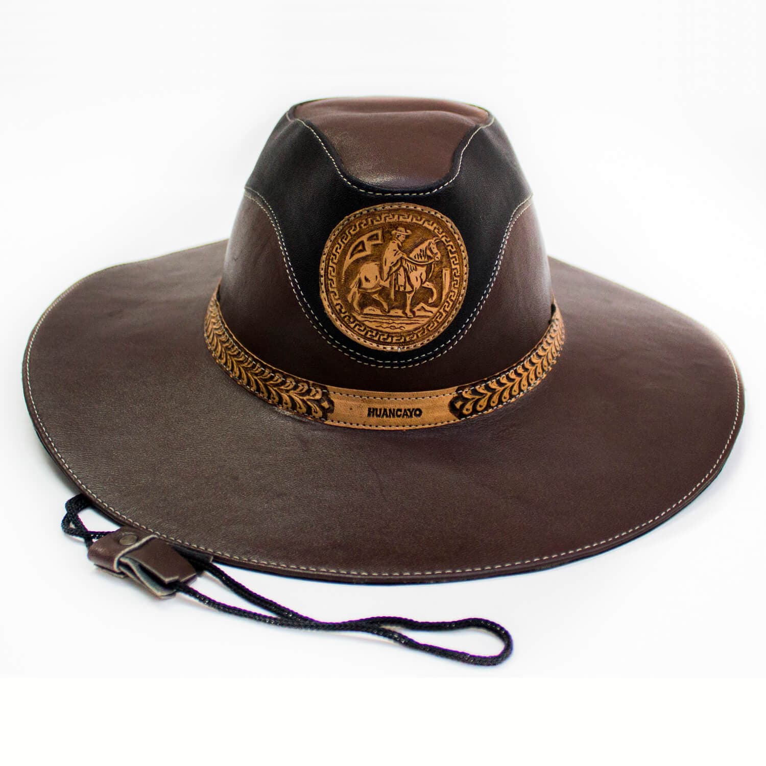 Faux Leather Cowboy Hat