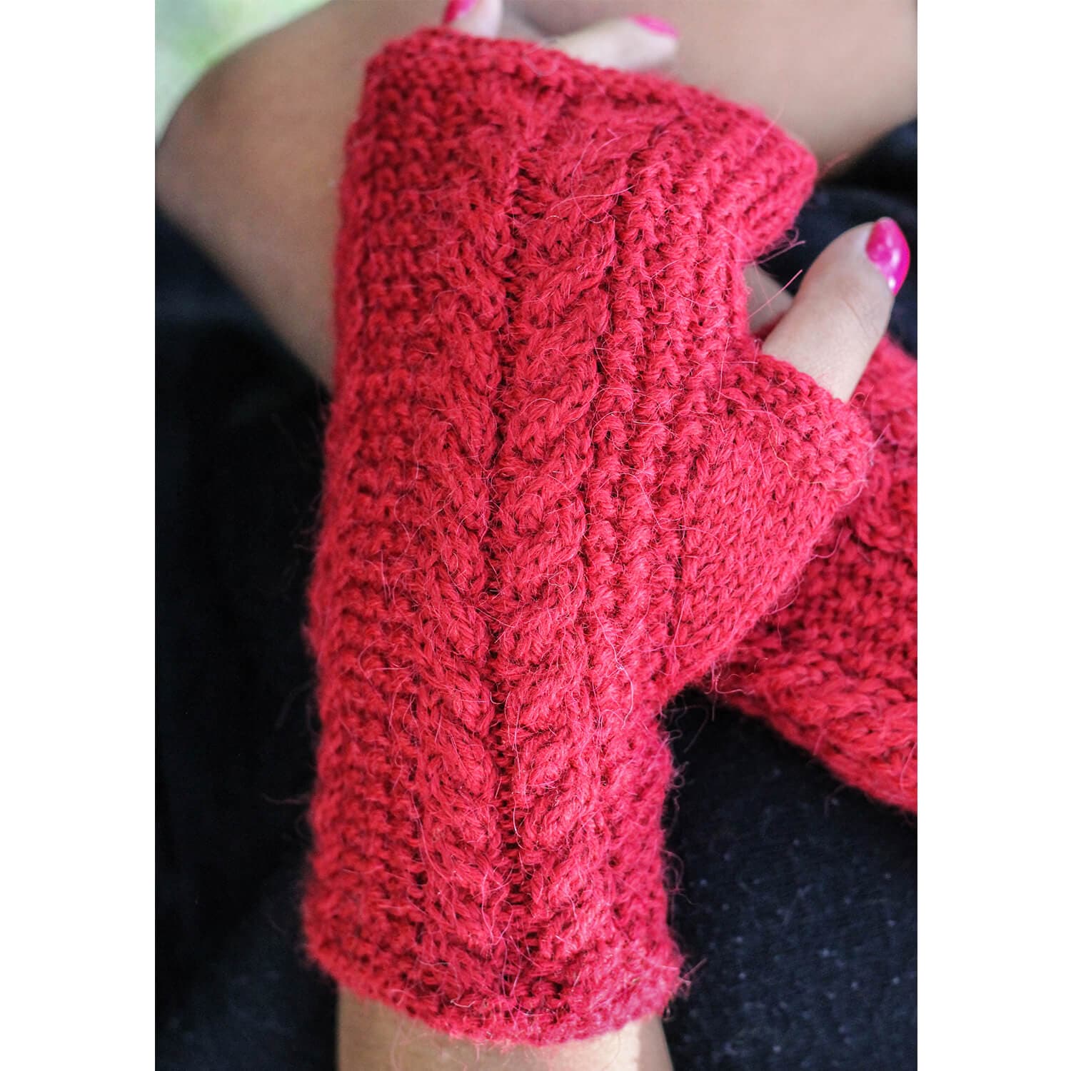Fingerless Alpaca Gloves for Women