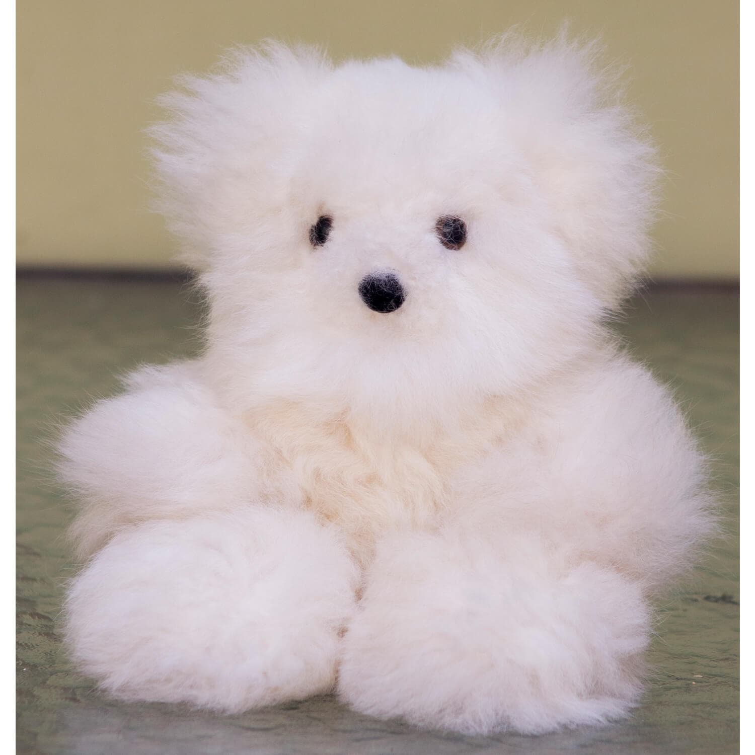 Fluffy Alpaca Wool Teddy Bear