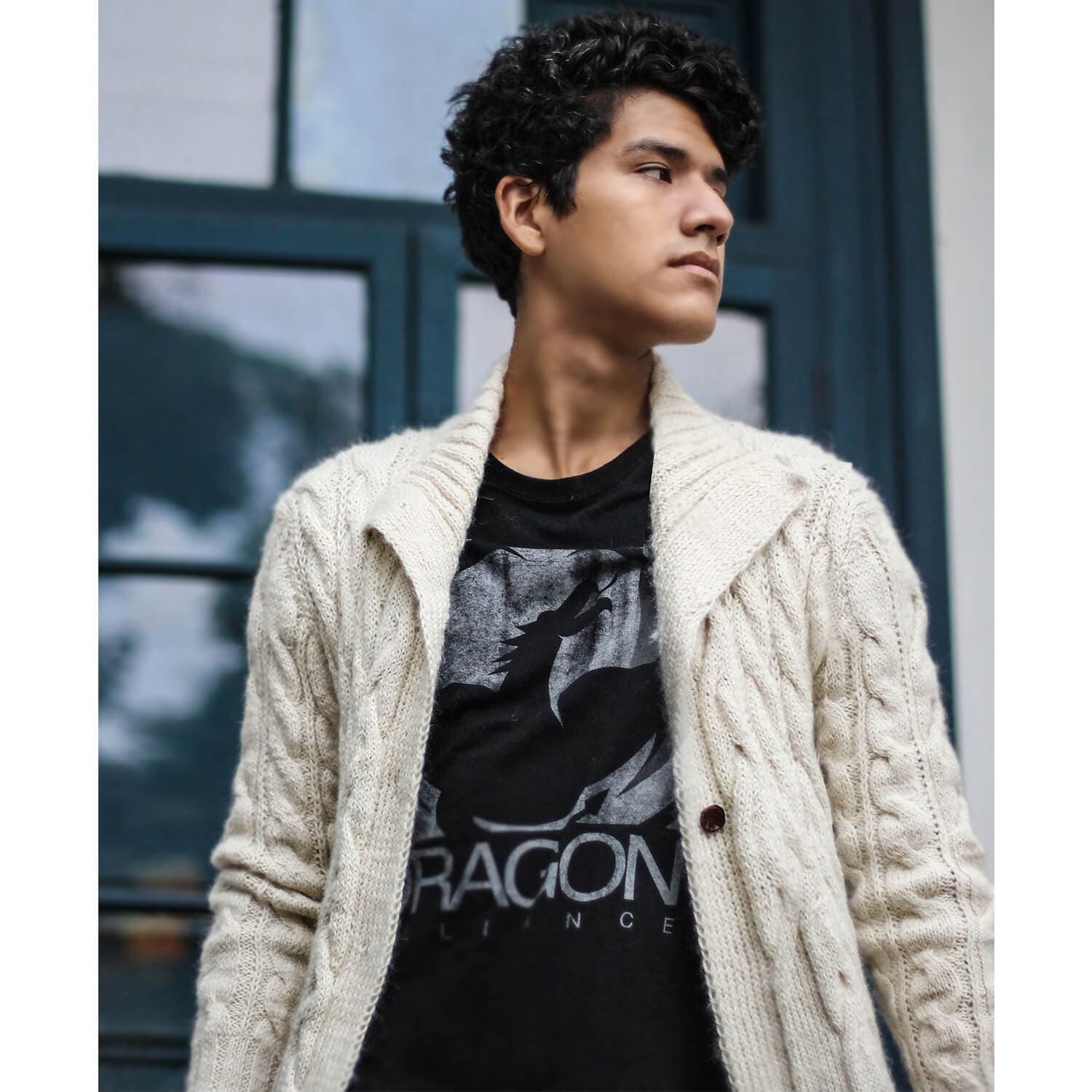 Hand-knit Baby Alpaca Coat for Men