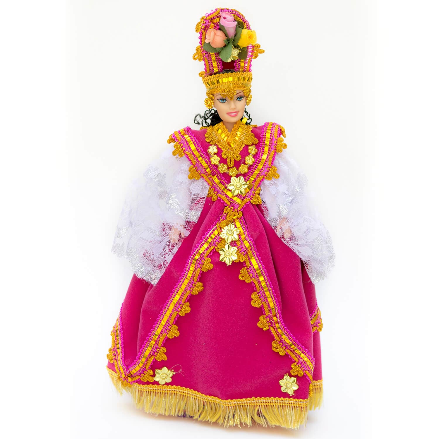 Peruvian Barbie Doll with Tunantada Dress and Head Dress