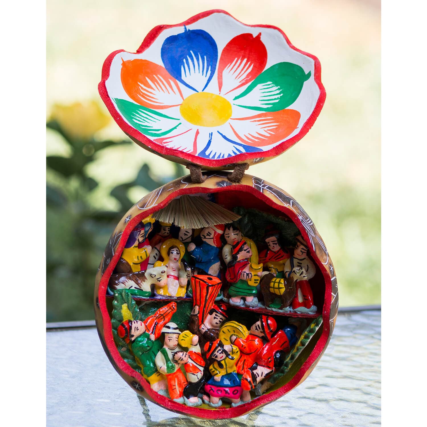 Peruvian Retablo with Nativity Scene