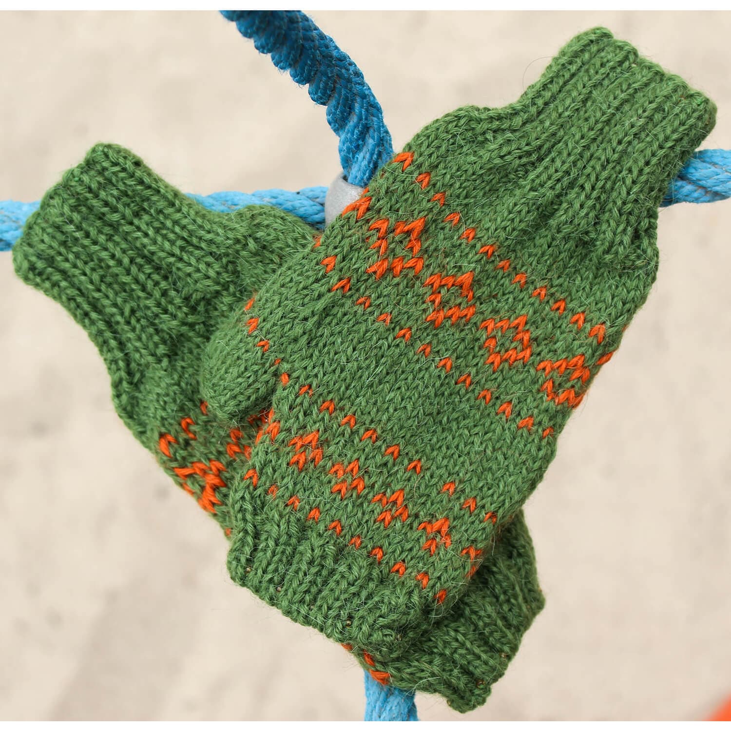 Ribbed Fingerless Alpaca Gloves