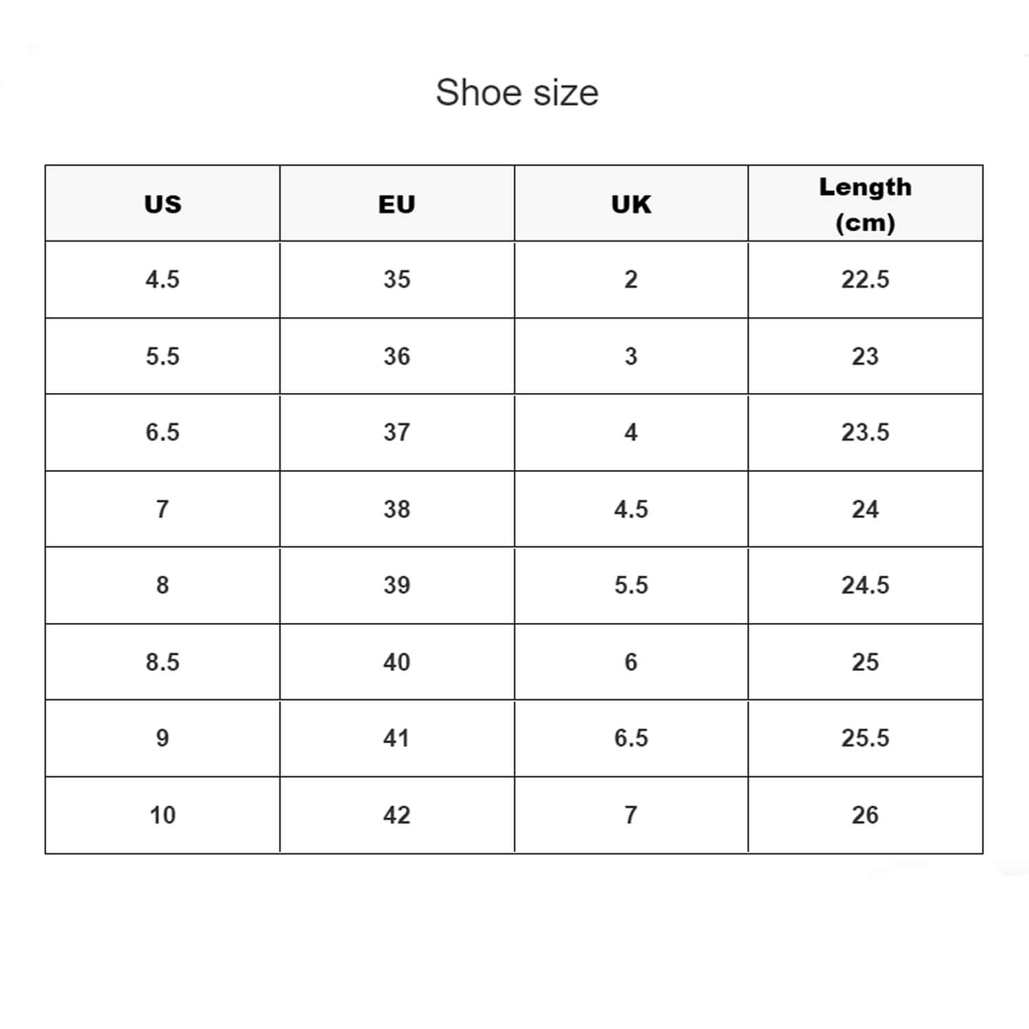 French Shoe Size To American